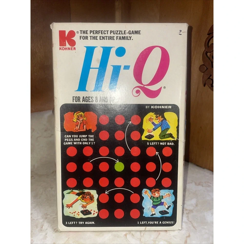 Kohner Hi-Q Game. 1972 Vintage. Complete! All Pegs Are Present And Instructions